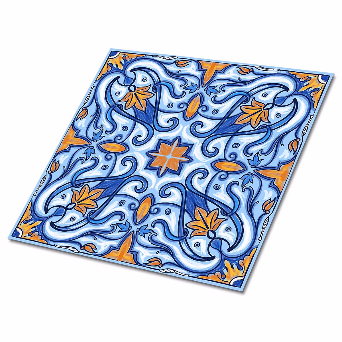 Carreaux vinyle Tulup 30 × 30 cm Décoration traditionnelle 9 pcs