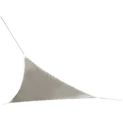 Voile d'ombrage triangulaire avec leds solaires intégrées Night and day (Taupe)
