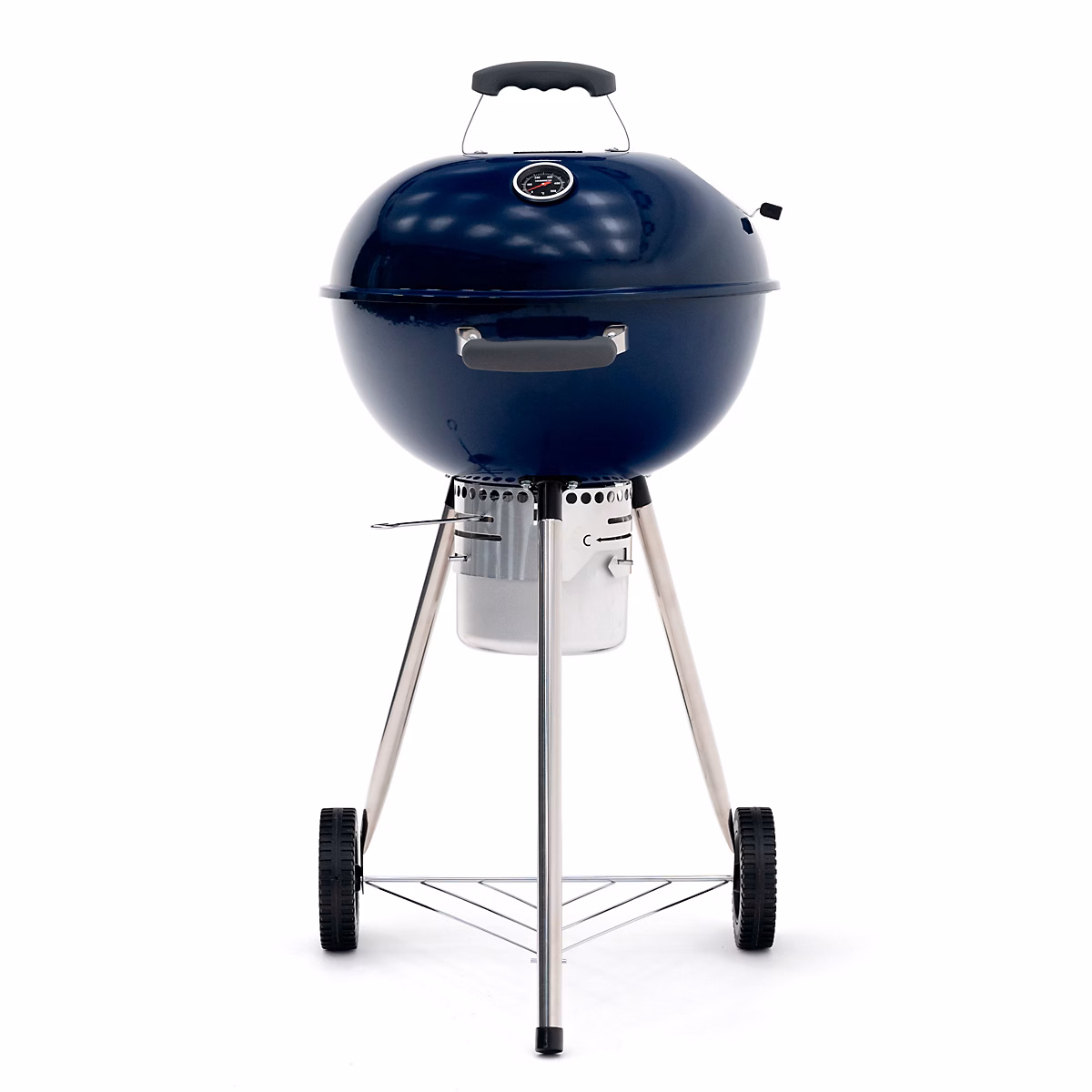Barbecue au Charbon a Roulettes Kekai Yellowstone 58 × 47 × 100 cm Rond avec Couvercle et Briquet Couleur Bleu