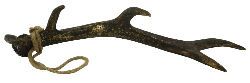 Bois de cerf en polyrésine dorée (59 cm)