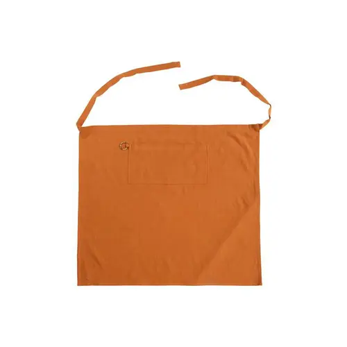 Une sélection pour le jardin：Tablier noué à la taille en coton orange - 80 x 90 cm