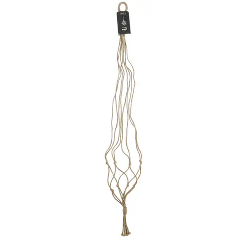 Pour vos moments en extérieur:Suspension pour pot coloris beige en jute Knot Mica Decorations - 140 x Ø 15 cm