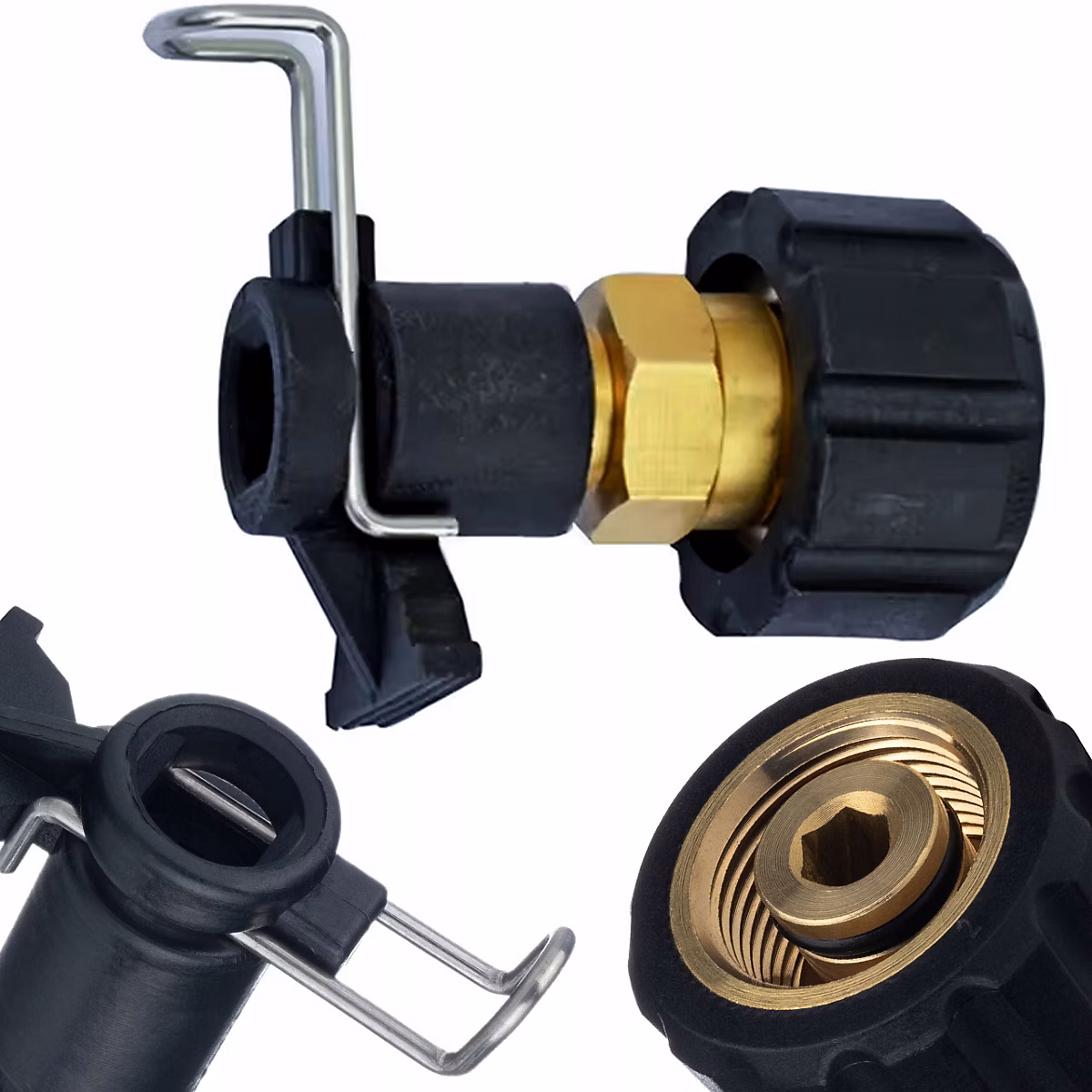 Adaptateur M22 – Douille 8 MM pour Pistolet et Tuyau Haute Pression, Filetage M22 × 1.5 MM