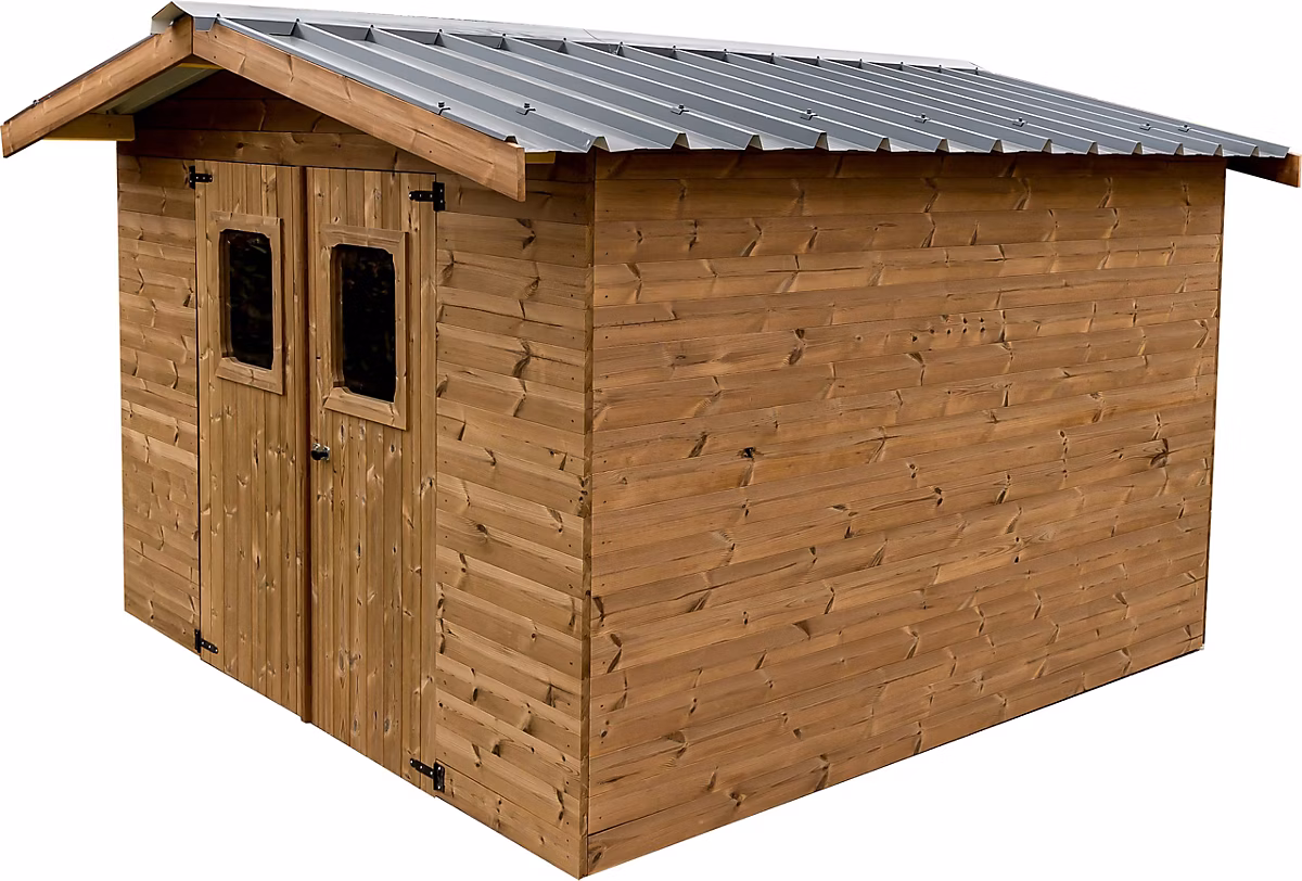 Abri de jardin Habrita bois l.316 x P.310 x H.235 cm surface totale 10 – 33m²