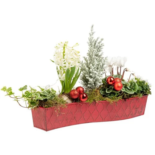 Pour un jardin à votre image：Composition de Noël Chemin de Table 40 cm - La coupe en zinc