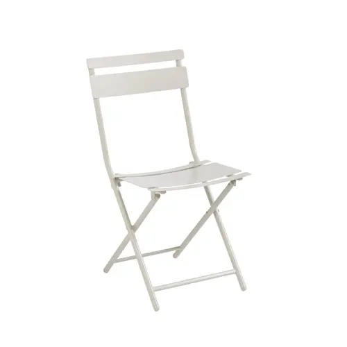 Solution utile:Chaise de jardin pliante Clivia coloris beige en acier - 50,5 x 42 x 84 cm