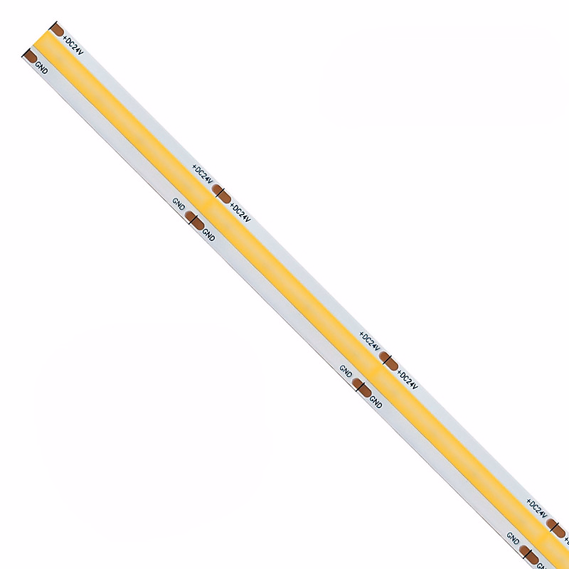 Luminaire et éclairage intérieur – Bande Led Cob Ip65 Monochrome 5M 15W/Mt 24V 6000K