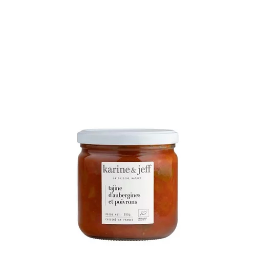 Un atout pour vos extérieurs:Tajine d’aubergines et poivrons bio - 350 g