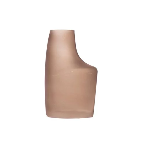 Jardin adapté:Vase en verre coloris marron Socco – 14,5 x 10 x H 23,5 cm