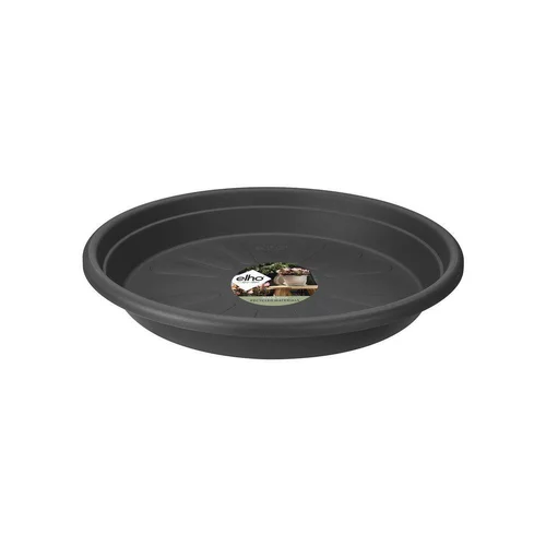 Qualité au jardin:Soucoupe Ronde couleur anthracite - Ø 17x2.6 cm