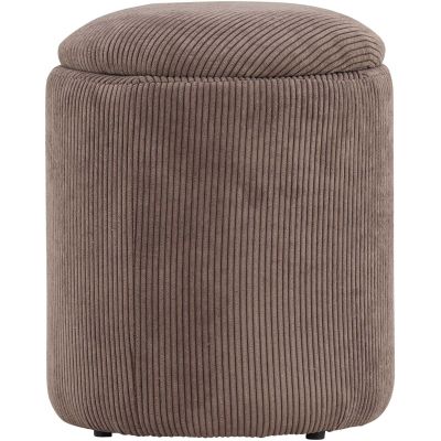 Pouf coffre en polyester Limpen (Velours marron)