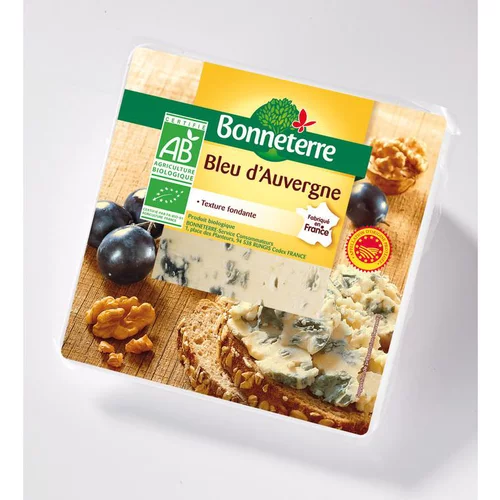 Nature utile:Bleu d'Auvergne AOP Bonneterre bio en portion de 125 g