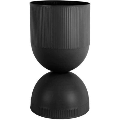 Cache pot en métal réversible Tonar (Noir - L)