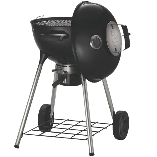 La solution pour vos extérieurs:Barbecue charbon Kettle Premium coloris noir en acier Napoléon - 112 x 50 x 93 cm