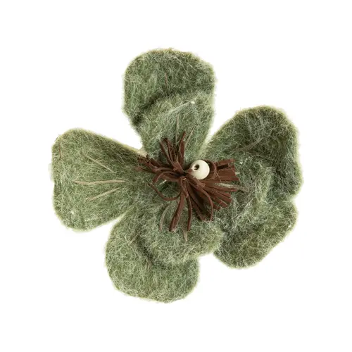 Solution extérieure:Fleur de poinsettia vert romarin sur clip - Ø 20 cm