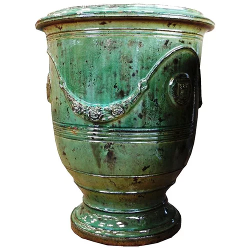 Sélection au jardin:Vase Anduze patine émeraude en terre cuite émaillée H 80 x Ø 66 cm