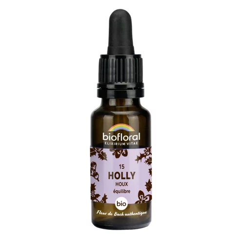 Solution maison:Élixir n°15 Biofloral de houx en flacon de 20 ml