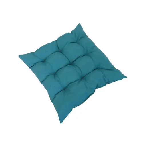 Jardin loisirs:Assise de fauteuil matelassée bleue Cap émeraude - 46 x 46 x 9 cm