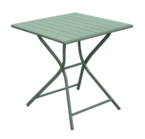 Adapté à vos extérieurs：Table Max coloris vert en aluminium - 70 x 70 x 74 cm