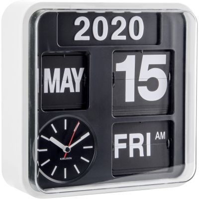 Horloge en plastique Mini Flip 24.5 cm (Blanc)