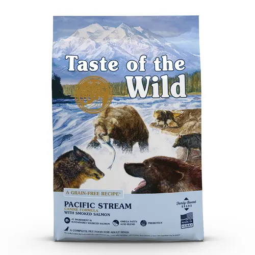 Univers extérieur：Croquettes pour chien adulte sans céréales saumon Taste of the Wild Pacific Stream - 2 kg