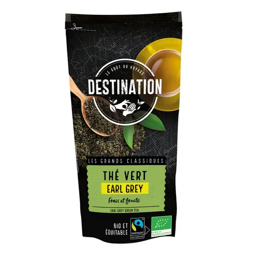 Pour équiper le jardin：Thé vert Earl Grey bio et équitable Destination - 80 g
