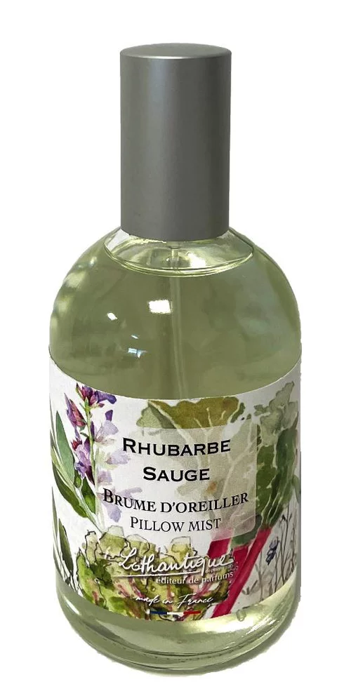 Adapté à l’extérieur：Brume d'oreiller Lothantique Jardin d'aquarelles Rhubarbe Sauge – 100 ml