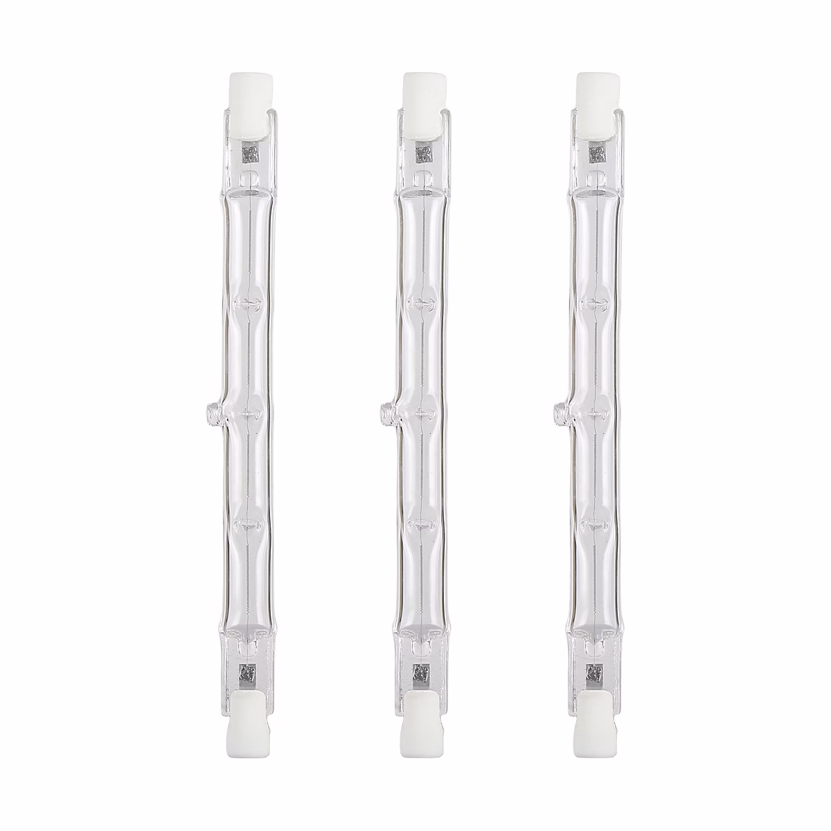 3 ampoules halogènes R7s blanc chaud 2270 lm – linéaires transparentes et dimmables, 120 W Jacobsen