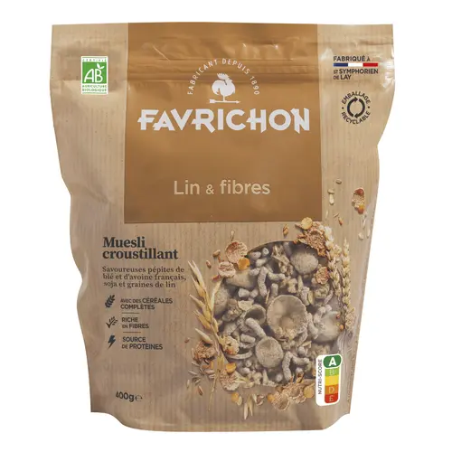 À adopter pour l’extérieur：Müesli bien-être lin et fibres 400g