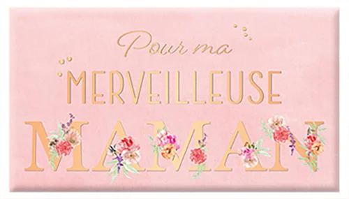 Spécial jardin:Chocolat au lait bio « Pour ma merveilleuse maman » Art Grafik - 40 g