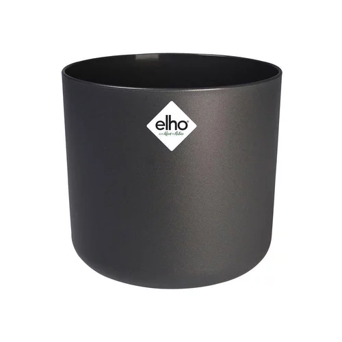 Une solution adaptée à l’extérieur:Cache-pot anthracite Elho b.for soft - Ø 22 cm