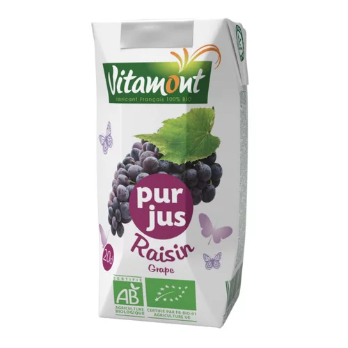 Pour votre projet：Pur jus de raisin rouge bio 6 x 20 cl