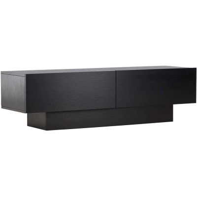 Meuble TV 2 portes Cuenta (Noir)