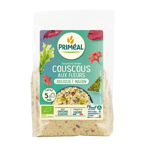 Essentiel au jardin：Couscous bio aux fleurs bouquet marin Priméal - 300 g