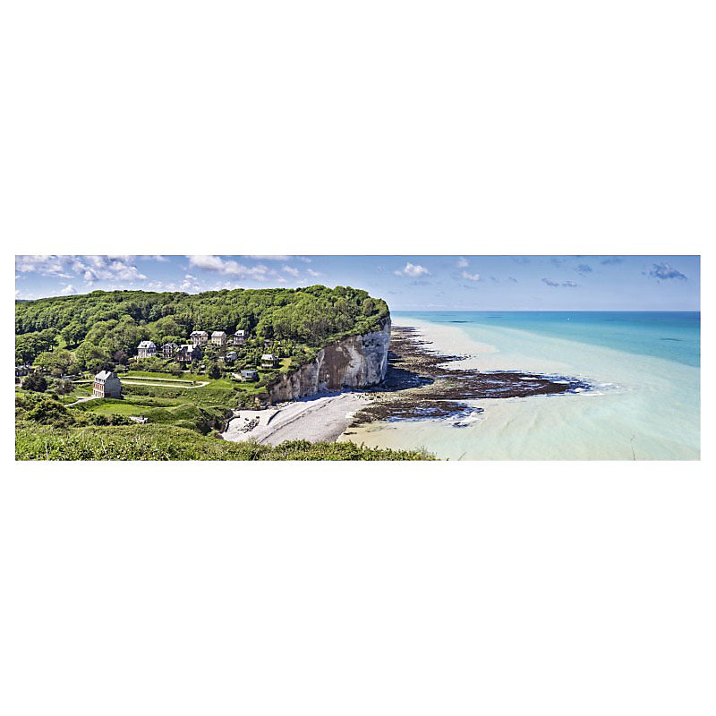 Brise vue imprimé SAINT PIERRE EN PORT – H.1.5 x L.5 m, 100% occultant, Made in France par Scenolia + kit de fixation offert