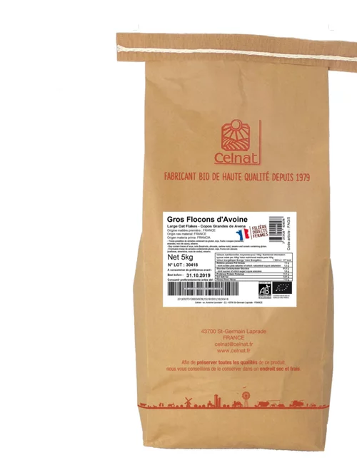 Pour vos besoins au jardin:Gros flocons d'avoine bio - Prix au kilo