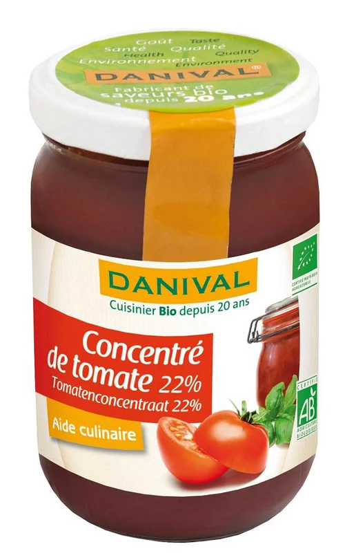 Pour le jardin:Concentré de tomate 22% DANIVAL 200 g