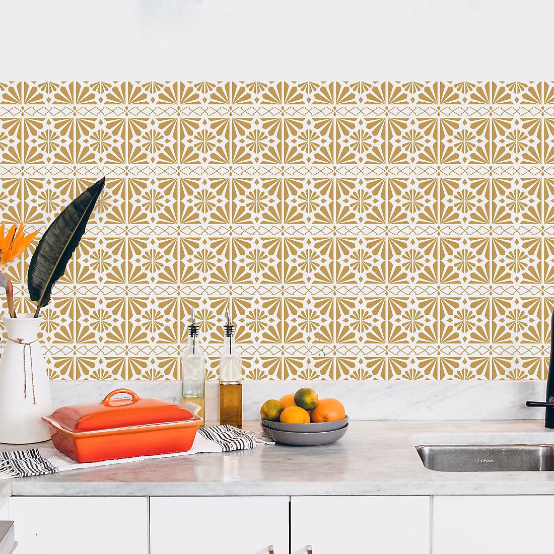 Crédence adhésive motifs design 50 × 200 cm
