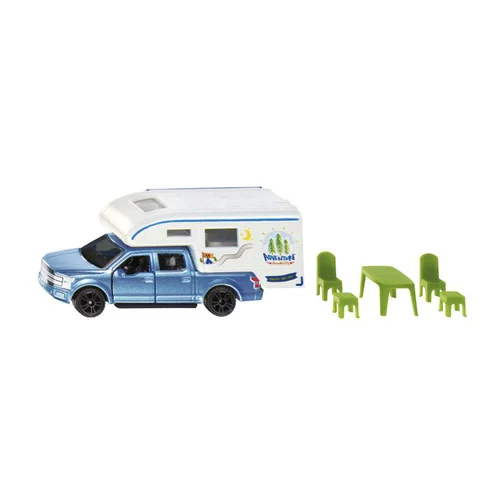 Pour créer votre espace extérieur：Ford F150 Pick up camper multicolore Siku - 9.9 cm
