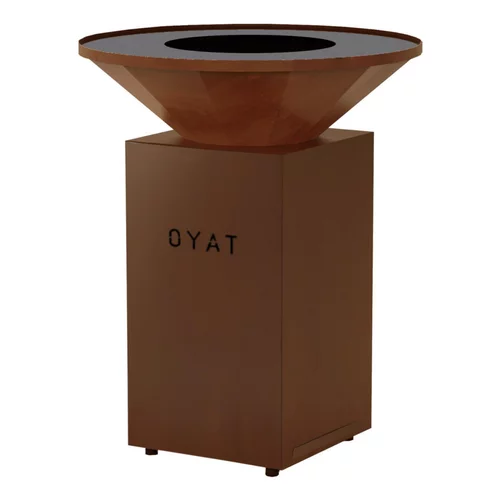 Au service de vos extérieurs：Brasero de cuisson coloris cognac Origine 82 Oyat - Ø 39 cm