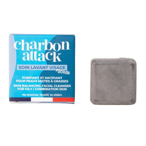 Tout pour le jardin:Charbon Attack soin lavant visage solide Bio Lamazuna - 28 ml