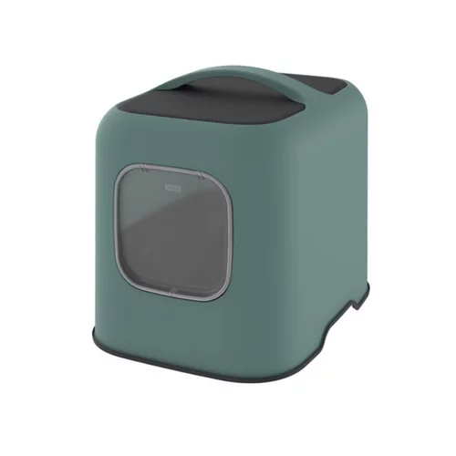 Malin extérieur:Maison de toilette pour chat coloris vert de Gui Rhoto Biala - 44,3 x 39,50 x 51 cm