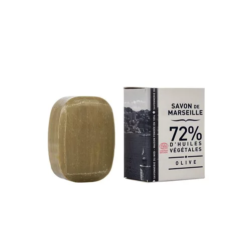 Essentiel extérieur:Petit galet de savon de Marseille olive Boîte 50 g