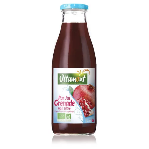 Pour faciliter la vie dehors:Pur jus de grenade bio 1 L