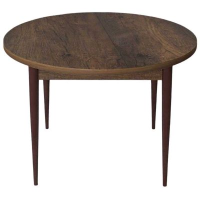 Table de repas ronde avec pieds métal Tor (Marron)