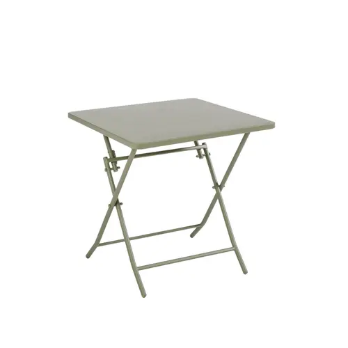Espace vert utile：Table de jardin pliante Clivia en acier - 70 x 70 x 71 cm