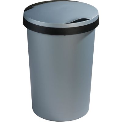 Poubelle 45 L avec couvercle plat Twinga (Gris)