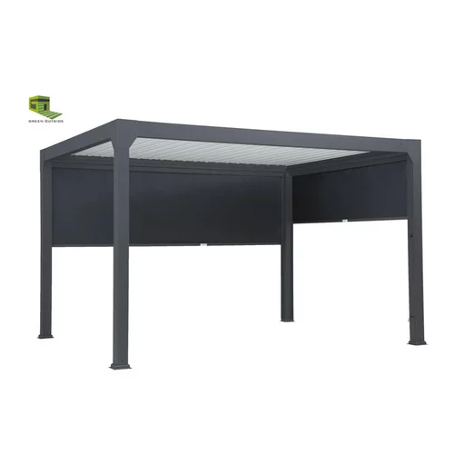 Univers extérieur：Rideau pour pergola gris sable Green Outside Actual - 4 m