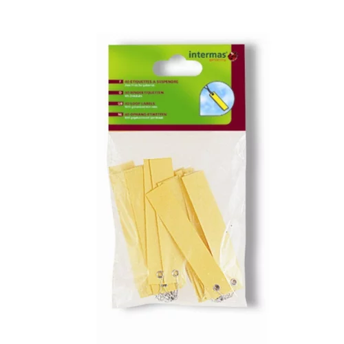 Moderne extérieur:Étiquette à suspendre coloris jaune