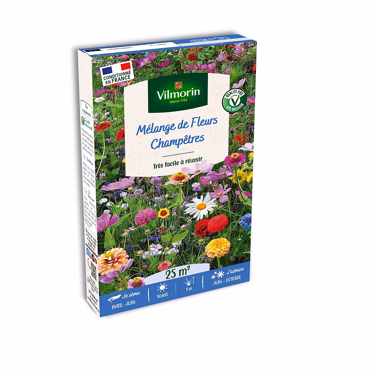 Graines de fleurs et bulbes – Graines mélange de fleurs champêtres Vilmorin 25m²